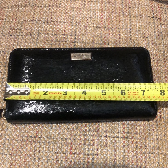 KATE SPADE Black Leather Full Zipper Continental Wallet with Full Coin Section - Picture 13 of 16